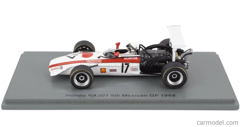 Spark-model Honda F1 Ra301 N 5 Mexico Gp 1968 Jo Bonnier 1:43 Biela červená čierna