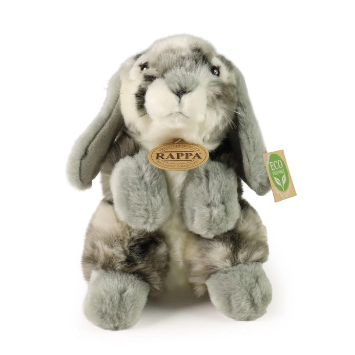 Rappa Plyšový králik sivý 19 cm ECO-FRIENDLY