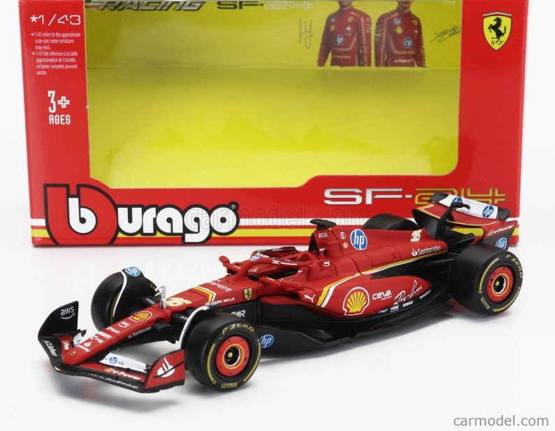 Bburago Ferrari F1 Sf-24 Team Scuderia Ferrari N 16 4th Emilia Romagna Imola Gp 2024 Charles Leclerc 1:43 červená čierna