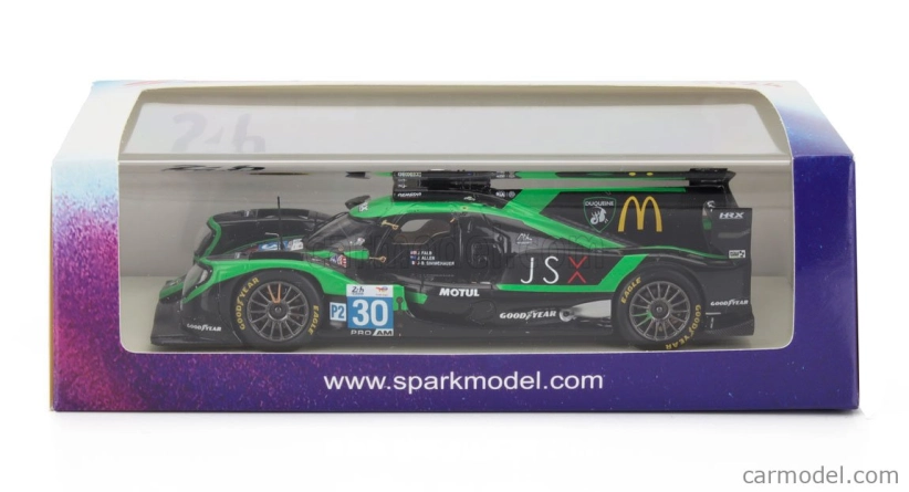 Spark-model Oreca 07 Gibson Gk428 4.2l V8 Team Duqueine N 30 24h Le Mans 2024 Jean Baptiste Simmenauer - James Allen - John Falb 1:43 Zelená Černá