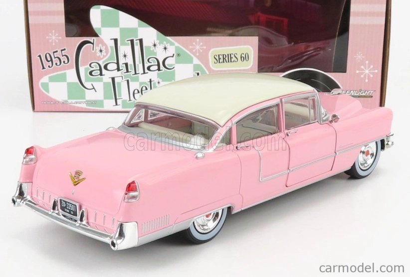 Greenlight Cadillac Fleetwood Series 60 1955 1:24 Ružová biela