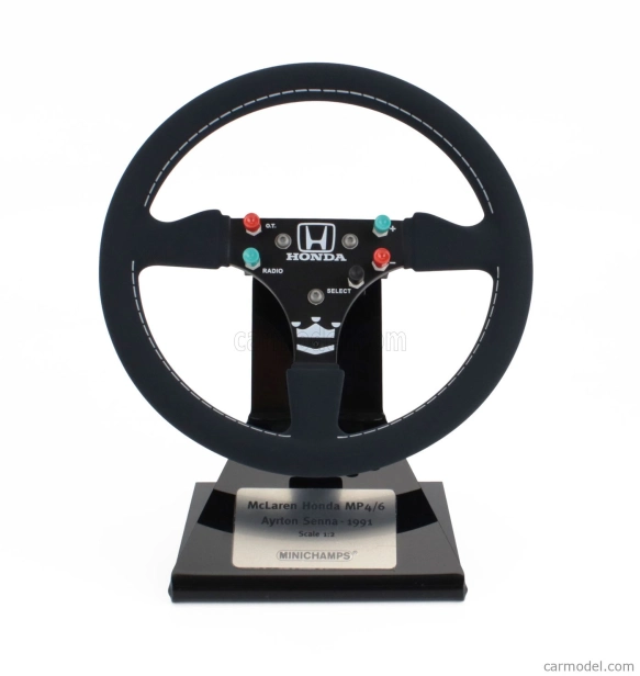 Minichamps Accessories Steering Wheel - Volante F1 Mclaren Honda Mp4/6 Ayrton Senna World Champion Season 1991 1:2 Black