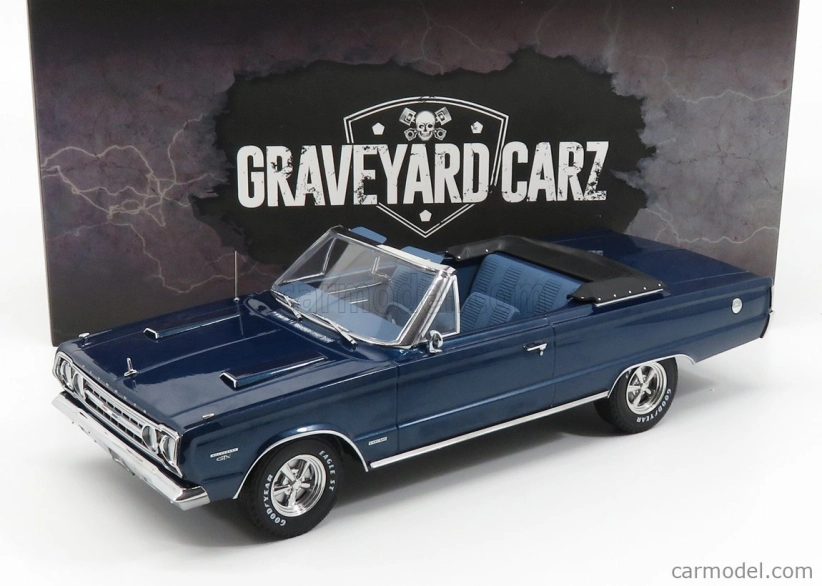 Greenlight Plymouth Belvedere Gtx Cabriolet Graveyard Carz 1967 1:18 Modrá Bílá