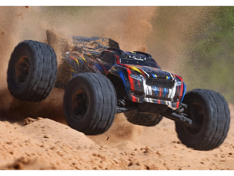 RC auto Traxxas Sledge s belted pneu 1:8 RTR, modrá