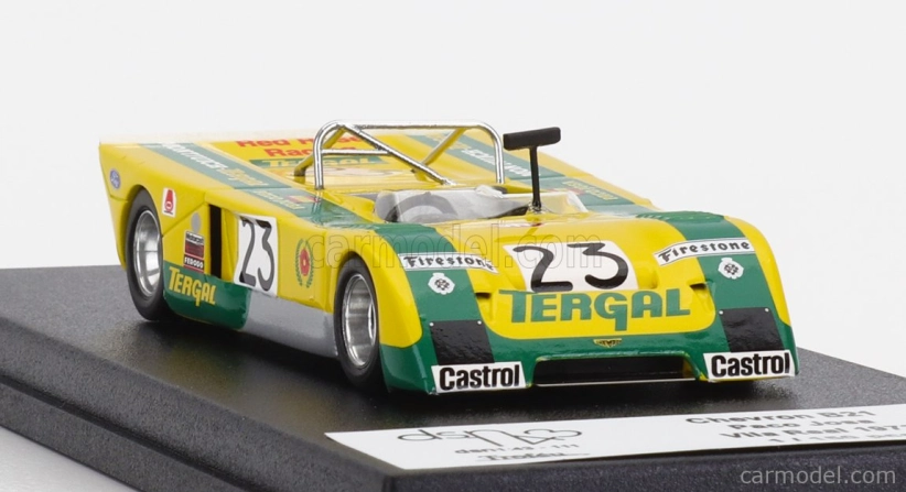 Trofeu Chevron B21 Fvc Cosworth N 23 Rally Vila Real 1972 Paco Josa 1:43 Žlutá Zelená