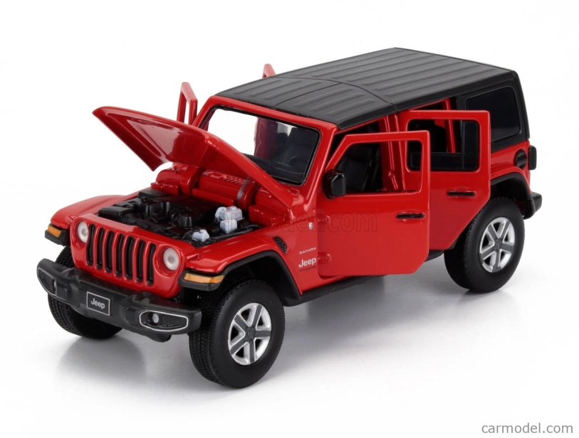 Tayumo Jeep Wrangler Sahara Hard-top 2012 1:32 Červená Černá