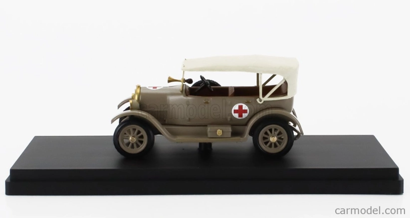 Rio-models Fiat 501 Torpedo Croce Rossa Ambulancia - Ambulanza Coloniale 1936 1:43 Vojenská zelená béžová