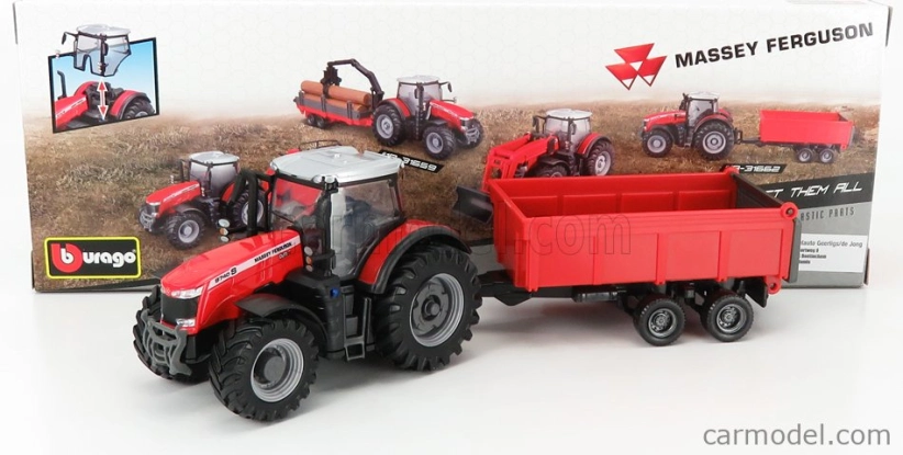 Bburago Massey Ferguson 8740S s vlečkou