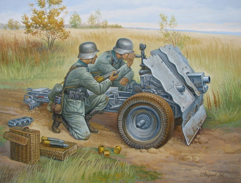 Zvezda figurky - německé pěchotní dělo 75mm (1:72)