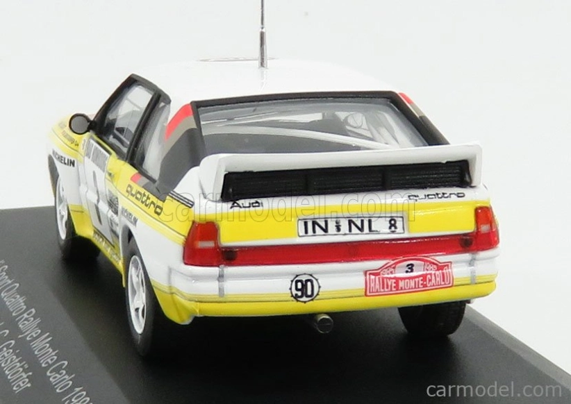 Cmr Audi Sport Quattro Audi Team Hb N 3 2nd Rally Montecarlo 1985 W.rohrl - C.geistdorfer 1:43 Bílá Žlutá