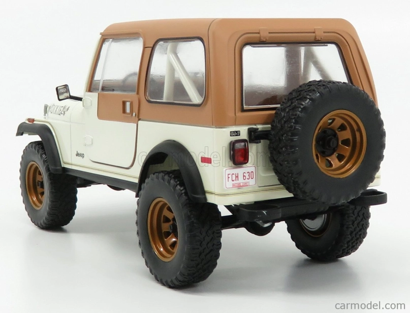 Greenlight Jeep Cj-7 Dixie Closed 1979 - Look-a-like Dixie - The Dukes Of Hazzard 1:18 Bílá