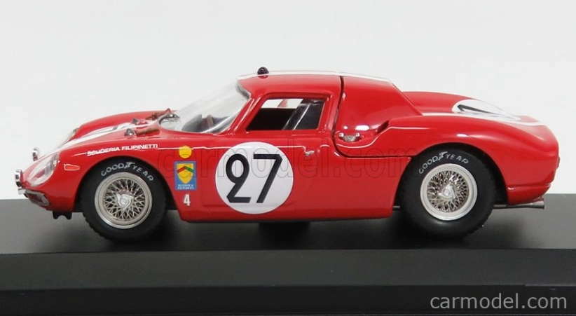 Best-model Ferrari 250lm 3.3l V12 Ch.s N6119 Team Scuderia Filipinetti N 27 6th Le Mans 1965 Dieter Spoerry - Armand Boller 1:43 Červená Bílá