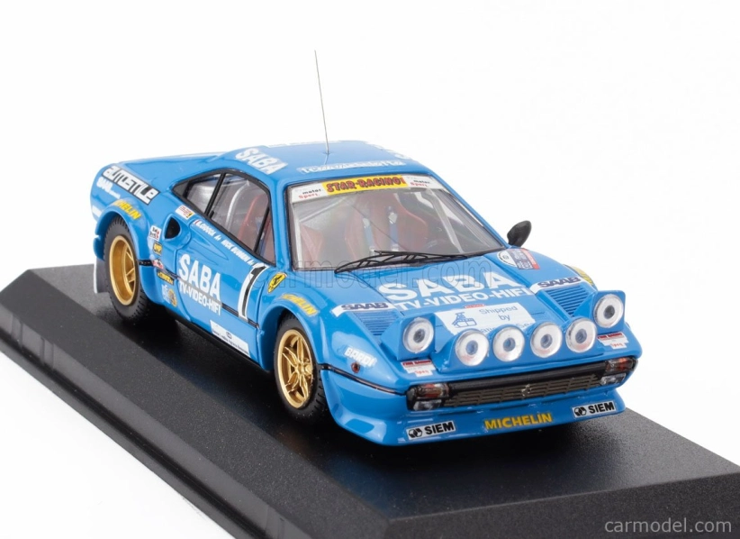Best-model Ferrari 308 Gtb Team Saba (night Version) N 1 Winner Rally Mille Miglia 1983 Nicola Busseni - Daniele Ciocca 1:43 Blue