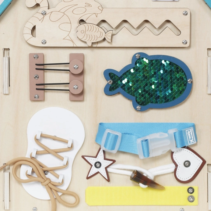 2Kids Toys Activity board Domeček tyrkysový - poškozený obal