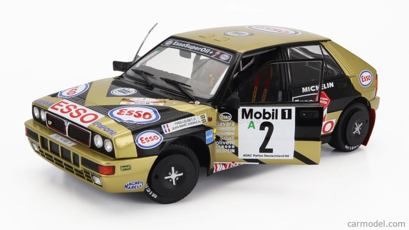 Solido Lancia Delta Hf H.f. Grifone Srl N 2 3rd Rally Deutschland 1989 Y.loubet - J.m.andrie 1:18 Zlatá Černá