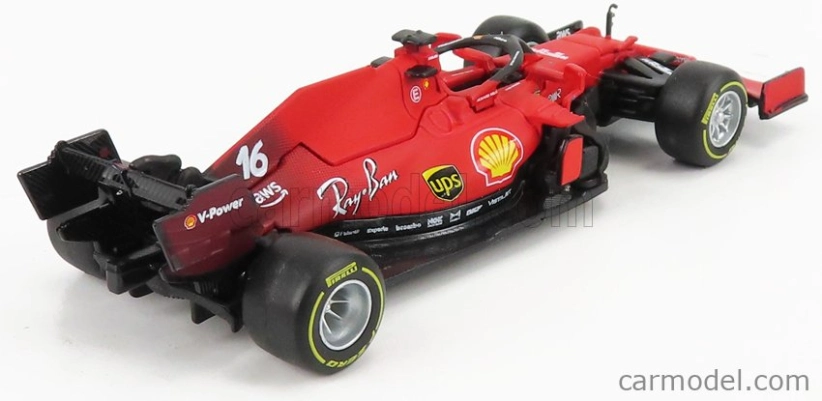 Bburago Ferrari F1 Sf21 Team Scuderia Ferrari Mission Winnow N 16 1:43, červená