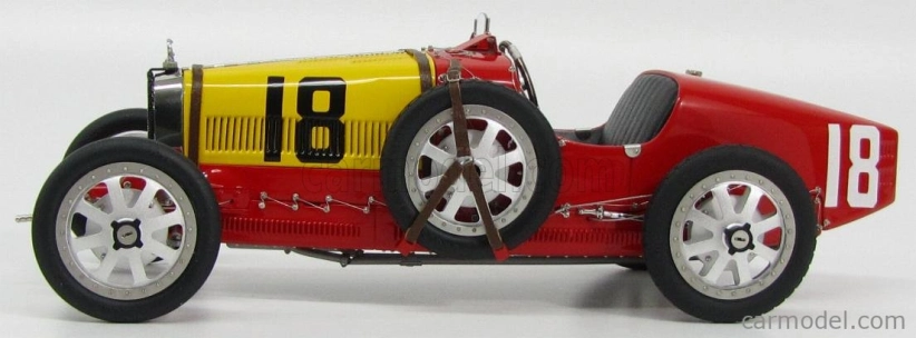 Cmc Bugatti T35 N 18 National Colour Project Spain 1924 1:18 Červená Žlutá