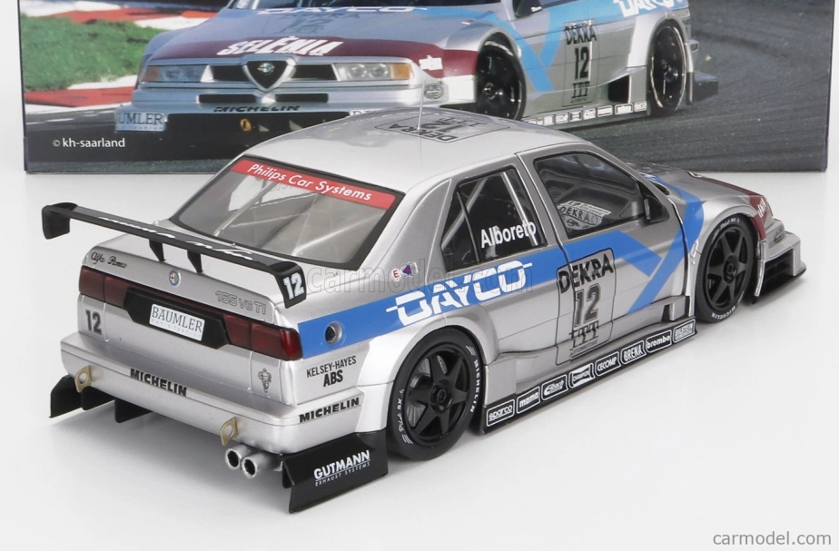 Werk83 Alfa romeo 155 V6 Ti Team Schubel Engineering Dayco N 12 Dtm Itc Season 1995 Michele Alboreto 1:18 Stříbrná Modrá Červená