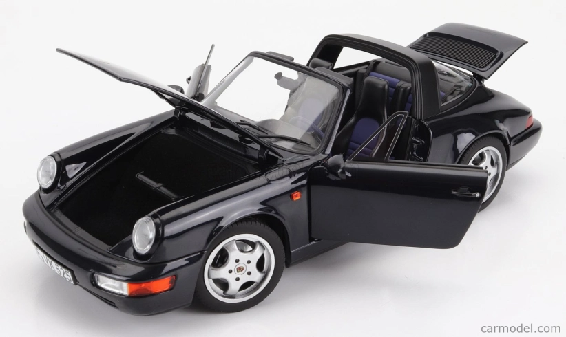 Norev Porsche 911 964 Carrera 4 Targa 1991 1:18 Modrá