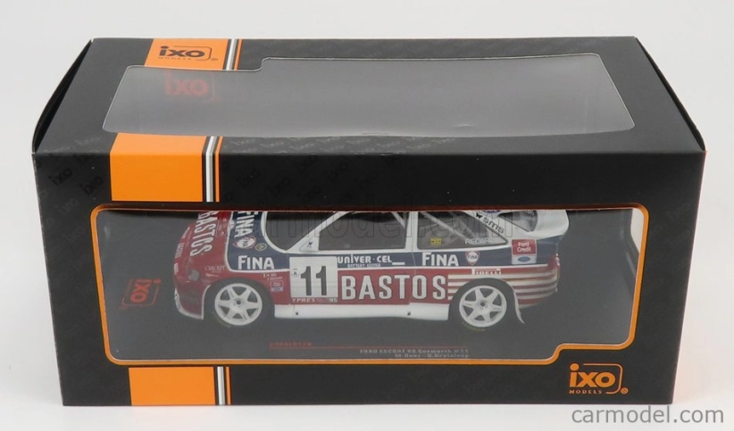 Ixo-models Ford england Escort Rs Cosworth Bastos N 11 Rally Ypres 1995 M.duez - D.grataloup 1:24 Červená Biela Modrá