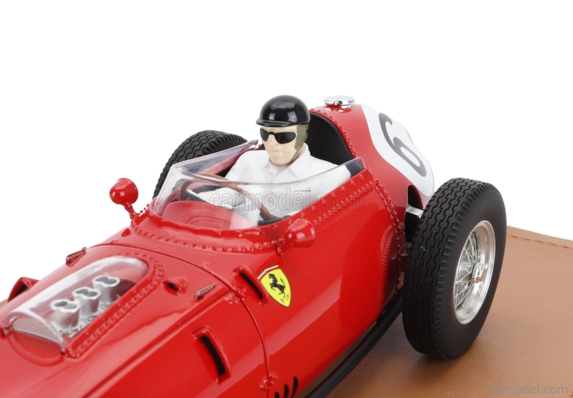 Tecnomodel Ferrari F1  Dino 246/256 Team Scuderia Ferrari N 6 2nd Avus Germany Gp (with Pilot Figure) 1959 Daniel Gurney 1:18 Red