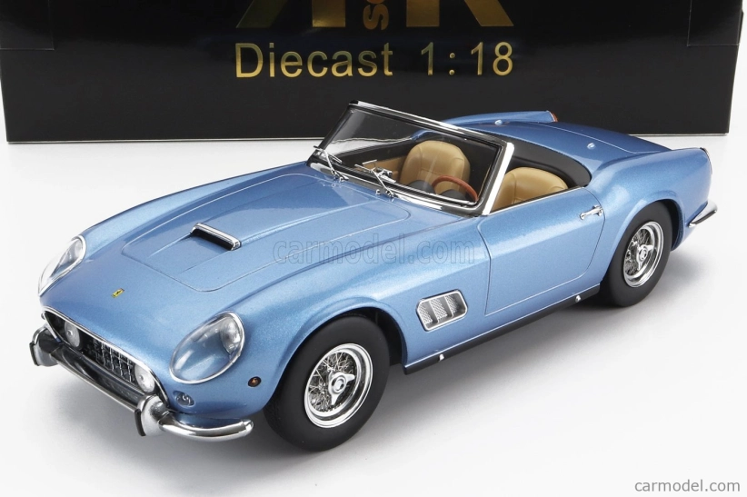Ferrari 250gt California Spider v mierke kk s pevnou strechou 1960 1:18 Light Blue Met