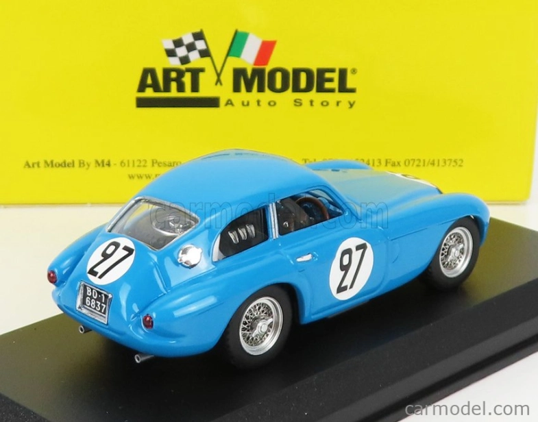 Art-model Ferrari 166mm 2.0l V12 Berlinetta N 27 24h Le Mans 1950 Y.simon - M.kasse 1:43 Blue