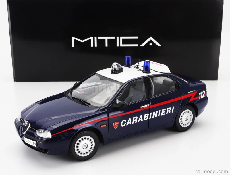 Mitica-diecast Alfa romeo 156 2.0 Twin Spark Carabinieri 1997 1:18 Blue White