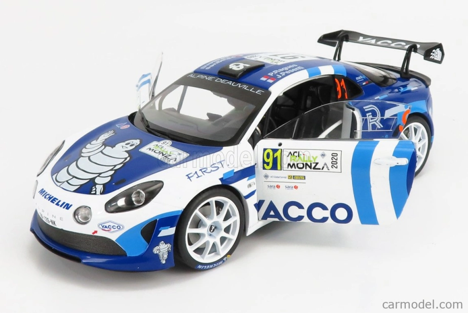 Solido Renault A110 Alpine N 91 Winner Rgt Class Rally Monza 2020 P.ragues - J.pesenti 1:18 2 Tones Blue White