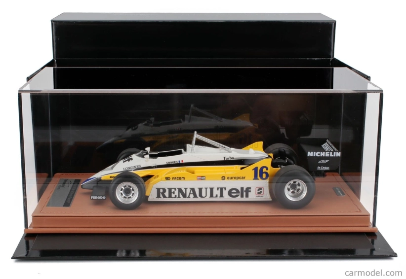 Tecnomodel Renault F1  Re30b V6 Turbo Team Renault Elf N 16 Winner France Gp 1982 Rene Arnoux 1:18 Bílá Žlutá Černá