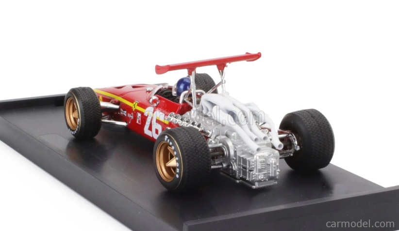 Brumm Ferrari F1 312 N 26 Winner France Gp 1968 Jacky Ickx - s figúrkou vodiča 1:43 červená biela