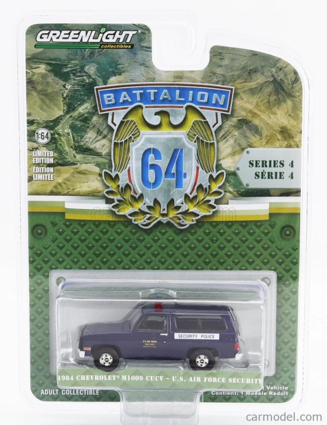 Greenlight Chevrolet M1009 Cucv Usa Air Force Military Police 1984 1:64 Modrá
