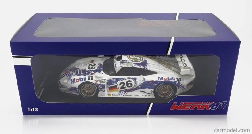 Werk83 Porsche 911 Gt1 3.2l Turbo Team Porsche Ag Mobil1 N 26 3. 24h Le Mans 1996 Y.dalmas - K.wendlinger - S.goodyear 1:18 Biela Modrá