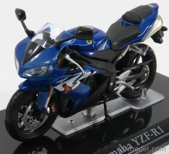 Edicola Yamaha Yzf-r1 - poškodenie Zobrazovací box 1:24 Blue Met