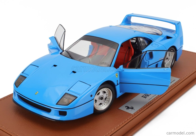 Bbr-models Ferrari F40 1987 - Con Vetrina - With Showcase 1:18 Azzurro - Světle Modrá