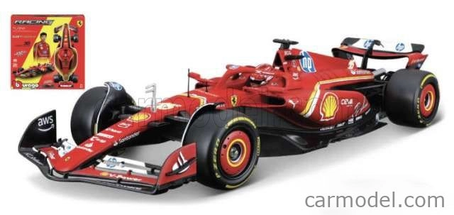 Bburago Ferrari F1 Sf-24 Team Scuderia Ferrari N 16 Season 2024 Charles Leclerc 1:24 červeno-čierna