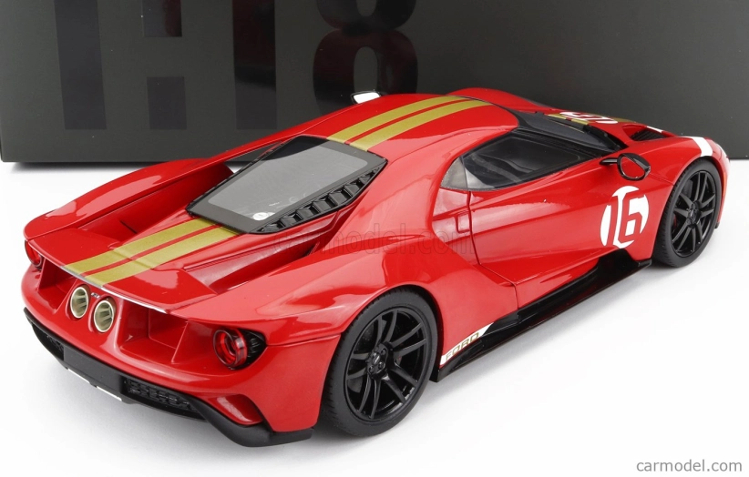 Gt-spirit Ford usa Gt Heritage Edition N 16 Alan Mann 2022 1:18 Červená zlatá