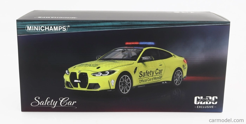 Minichamps BMW 4-series M4 Coupe (g82) Safety Car Motogp Season 2020 1:18 Žlutá