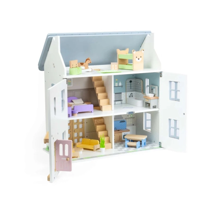 Bigjigs Toys Sada dřevěný nábytek do domečku pro panenky