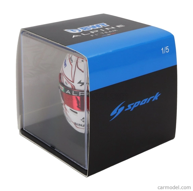 Spark-model Bell helmet F1 Casco Helmet Renault A523 Team Bwt Alpine N 31 Japan Gp 2023 Esteban Ocon 1:5 Bílá