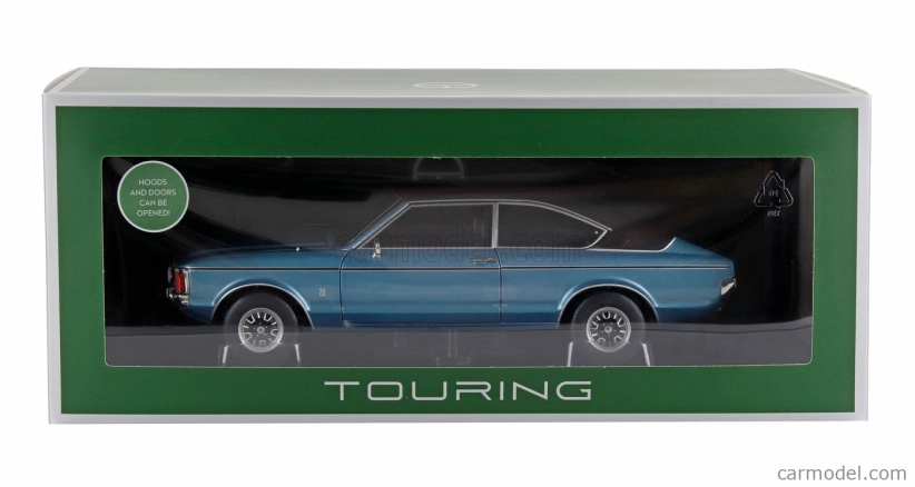Touring modelcars Ford england Granada Consul 2.3l V6 Gt Coupe Ii Series 1975 1:18 Light Blue Met