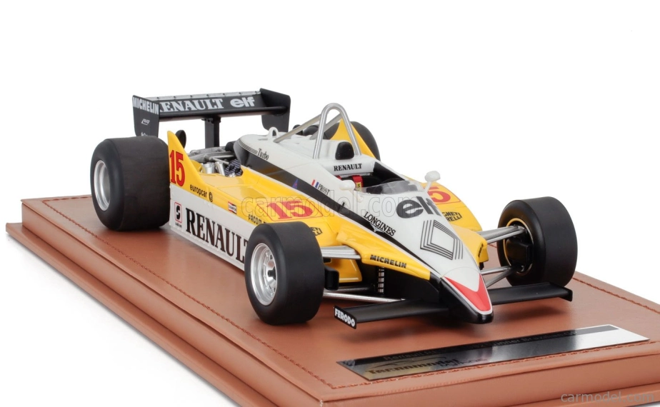 Tecnomodel Renault F1  Re30b V6 Turbo Team Renault Elf N 15 Winner Brazilian Gp 1982 Alain Prost 1:18 Bílá Žlutá Černá