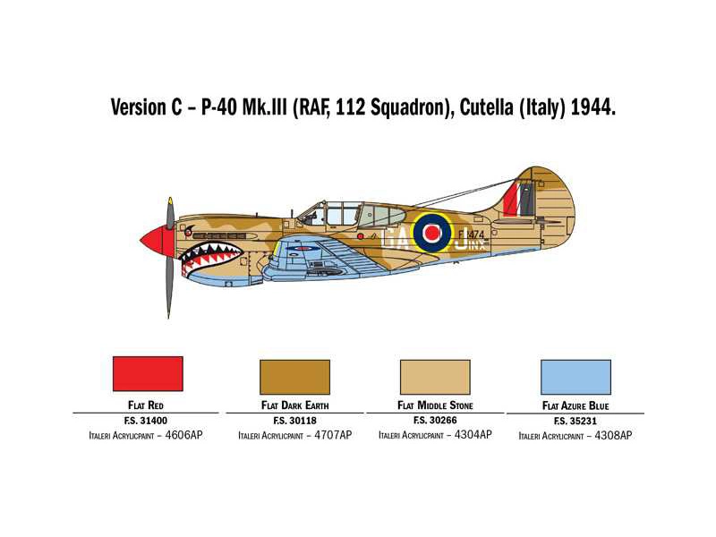 Italeri Curtiss P-40E/K Kittyhawk (1:48)