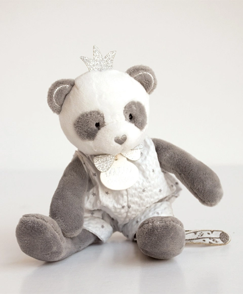 Doudou Darčeková sada - plyšová hračka panda s dekou 20 cm