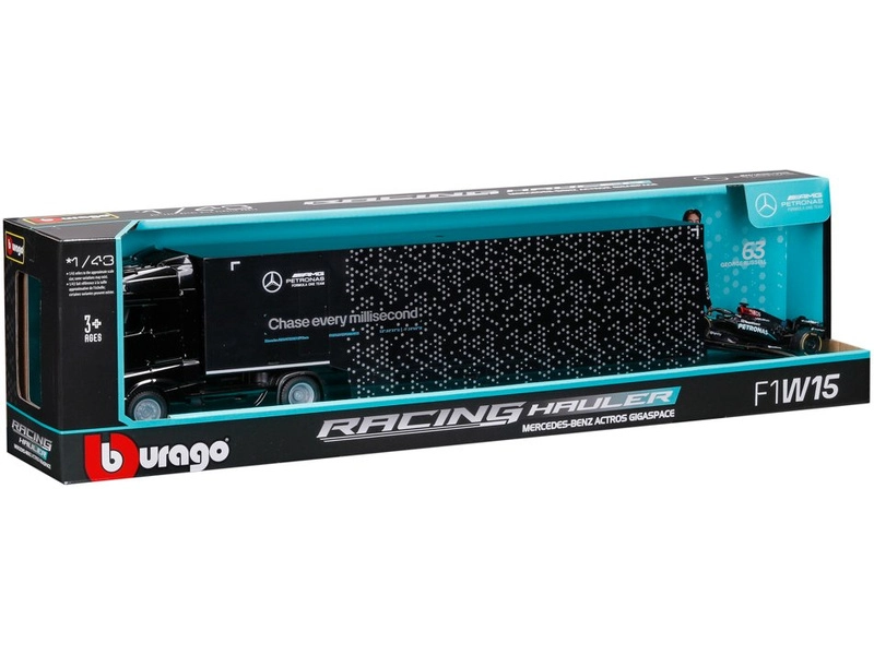 Bburago Mercedes-AMG Petronas W15 (2024) 1:43 #63 Russell, ťahač