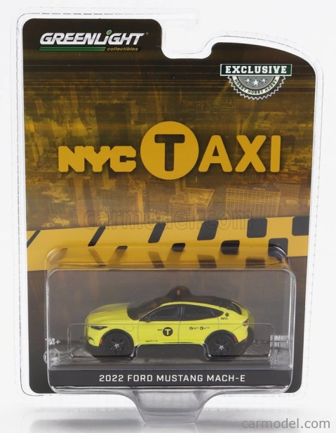 Greenlight Ford usa Mustang Mach-e Ncy Taxi 2022 1:64 žltá čierna