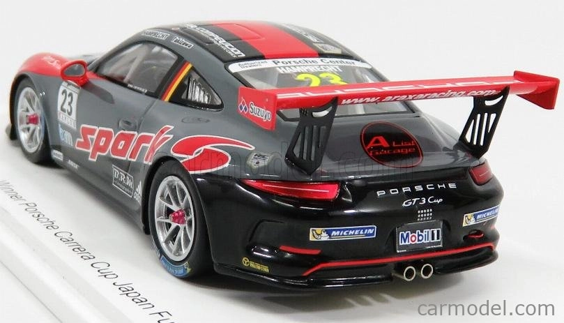 Spark-model Porsche 911 991 Gt3 N 23 Winner Porsche Carrera Cup Fuji 2017 P.hamprecht 1:43 Red Grey Black