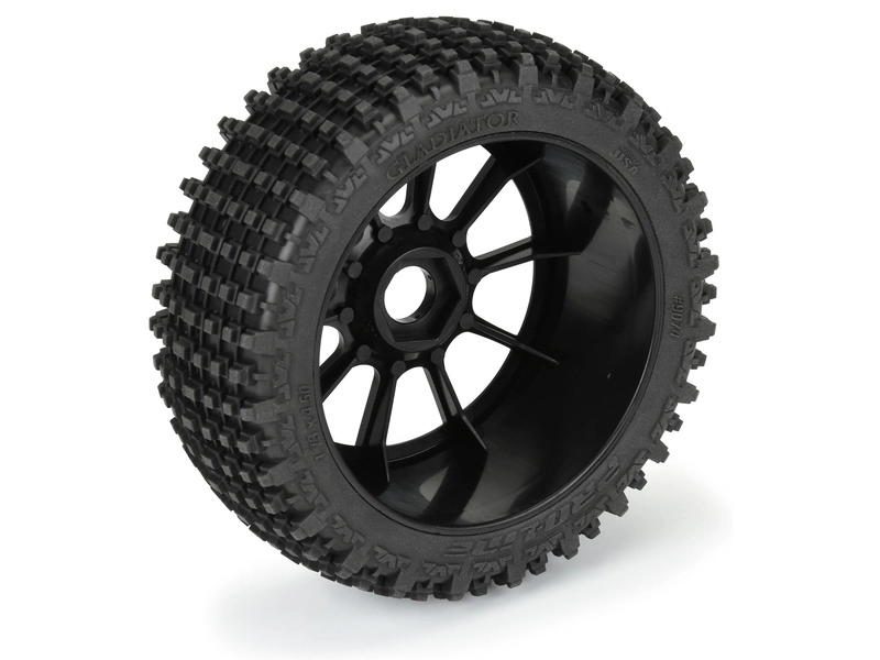 Pro-Line kolo 3.3", pneu Gladiator M2, disk Mach 10 H17 černý (2)