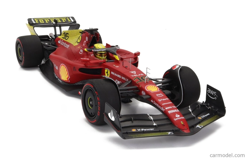 Bbr-models Ferrari F1-75 Team Scuderia Ferrari N 16 1:18, červená ...