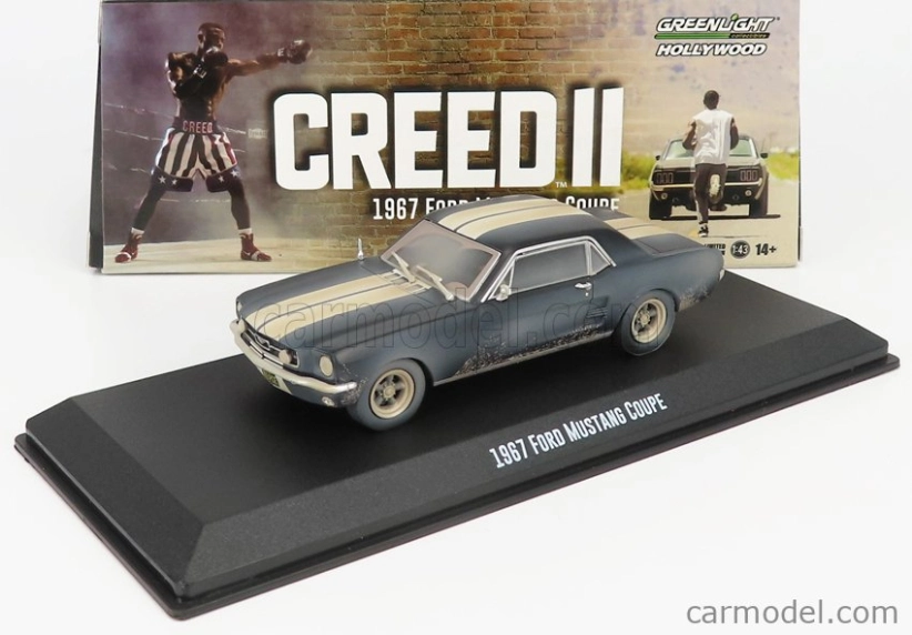 Greenlight Ford usa Mustang Coupe 1967 - Adonis Creed's Ii 1:43 Matt Black
